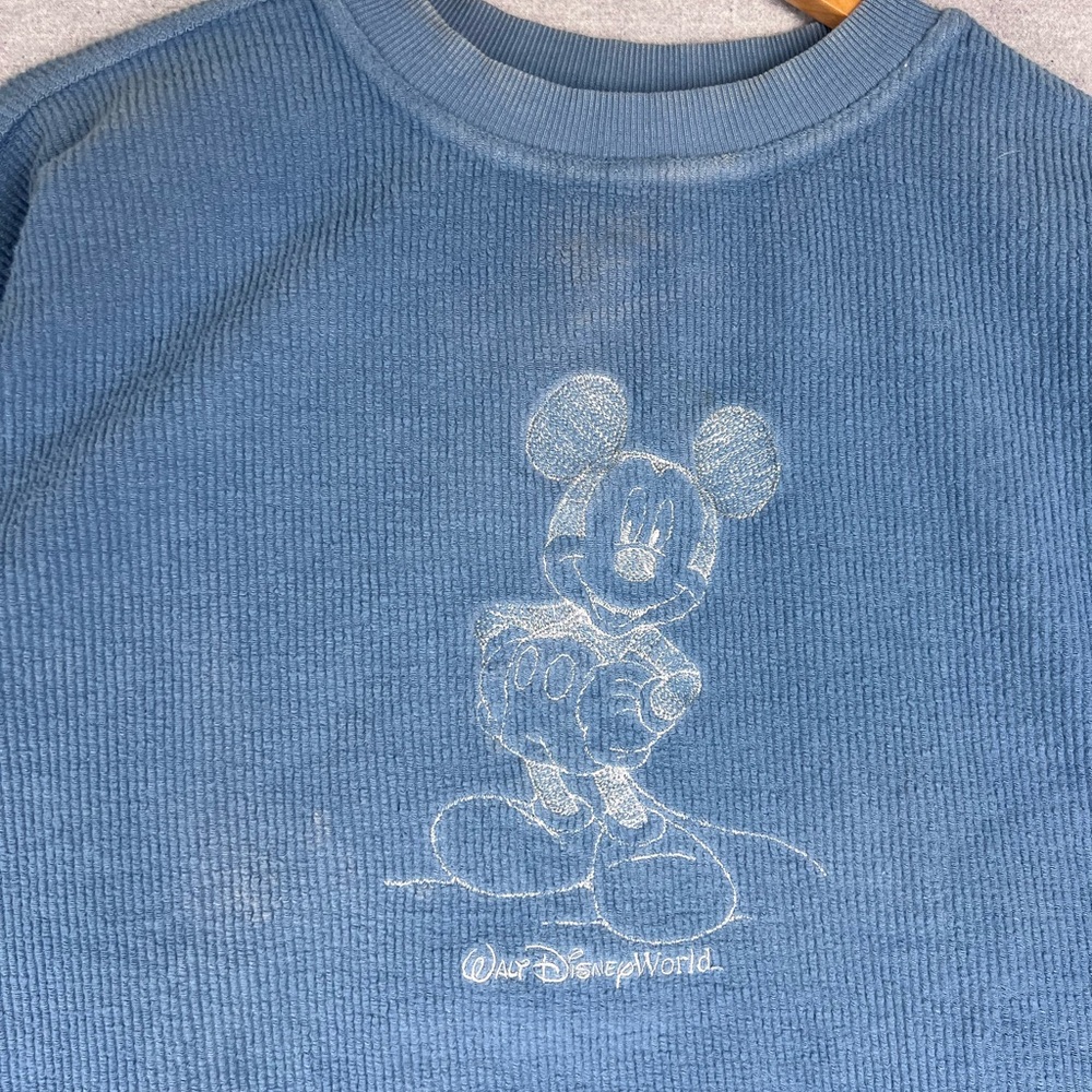 Walt Disney World Vintage Long Sleeve‎ Shirt Adult Size XL Navy Blue Mickey